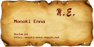 Monoki Enna névjegykártya